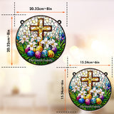 He Is Risen - Personalized Christian Window Hanging Suncatcher Ornament