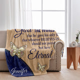 For God So Loved The World - Personalized Christian Blanket