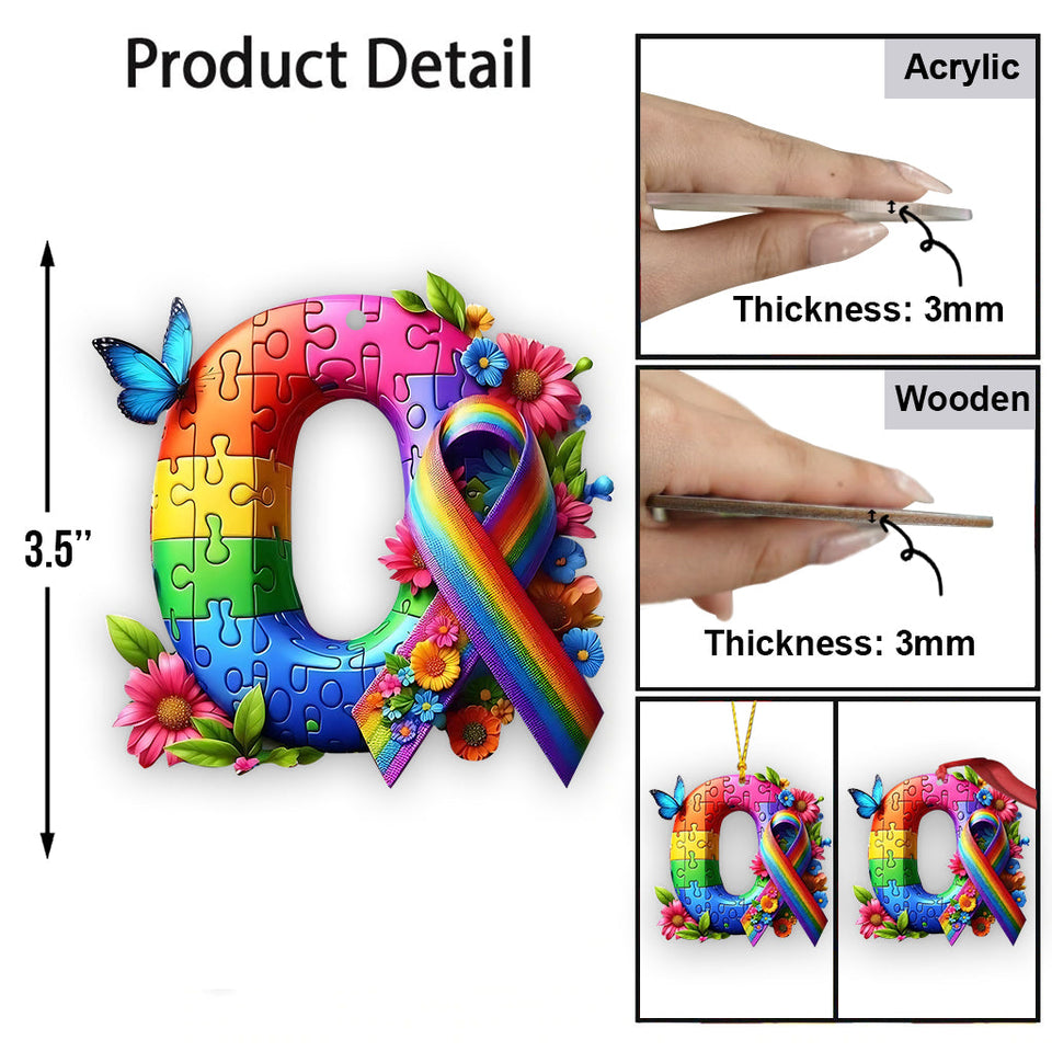 Ne jamais marcher seul - Ornement personnalisé de sensibilisation à l'autisme