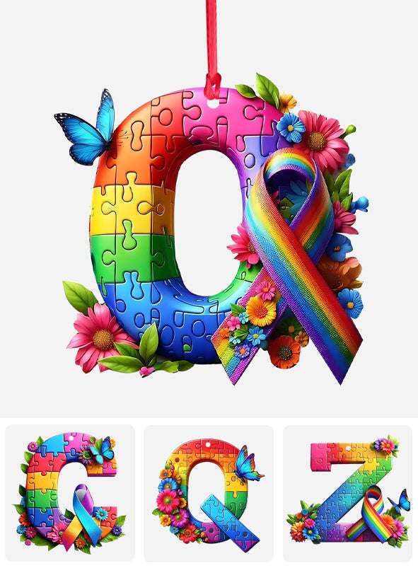 Ne jamais marcher seul - Ornement personnalisé de sensibilisation à l'autisme