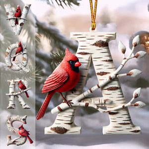 Cardinal Letter - Personalized Memorial Ornament