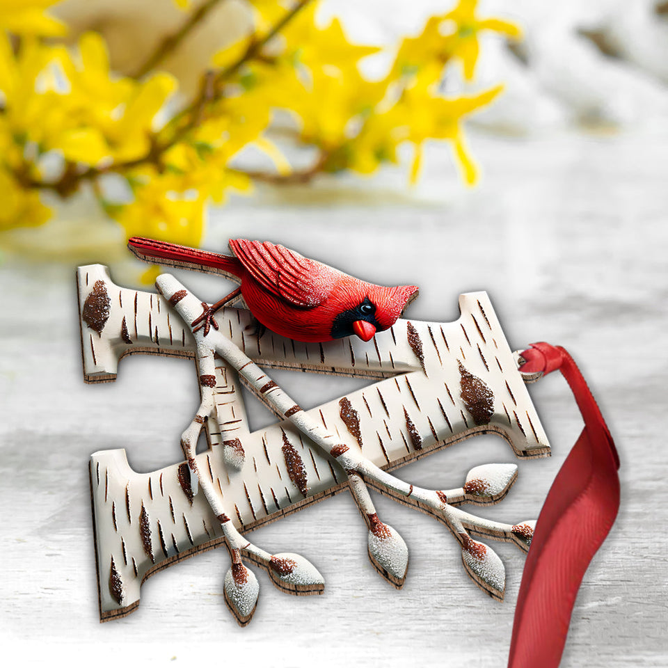 Cardinal Letter - Personalized Memorial Ornament