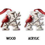 Cardinal Letter - Personalized Memorial Ornament