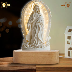 Croyant - Socle lumineux personnalisé en forme de plaque chrétienne