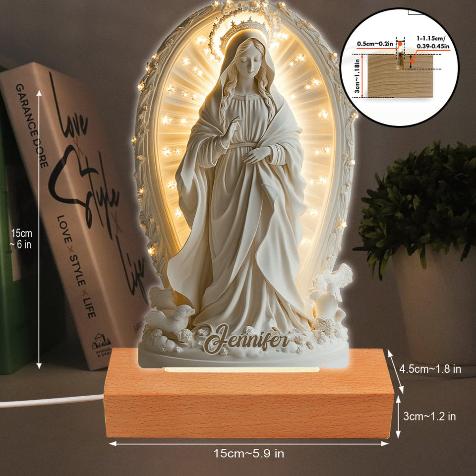Believer - Personalized Christian Shaped Plaque Light Base