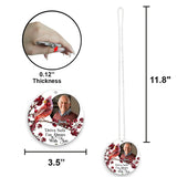 Conduis prudemment, je suis toujours avec toi - Ornement de voiture transparent commémoratif personnalisé « Je suis toujours avec toi ».