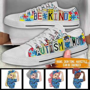 Plaques d'immatriculation personnalisées pour mamans d'enfants autistes, chaussures basses