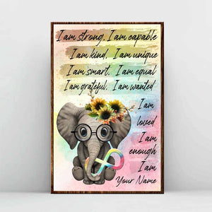I Am Enough - Personalized Autism Awareness Poster