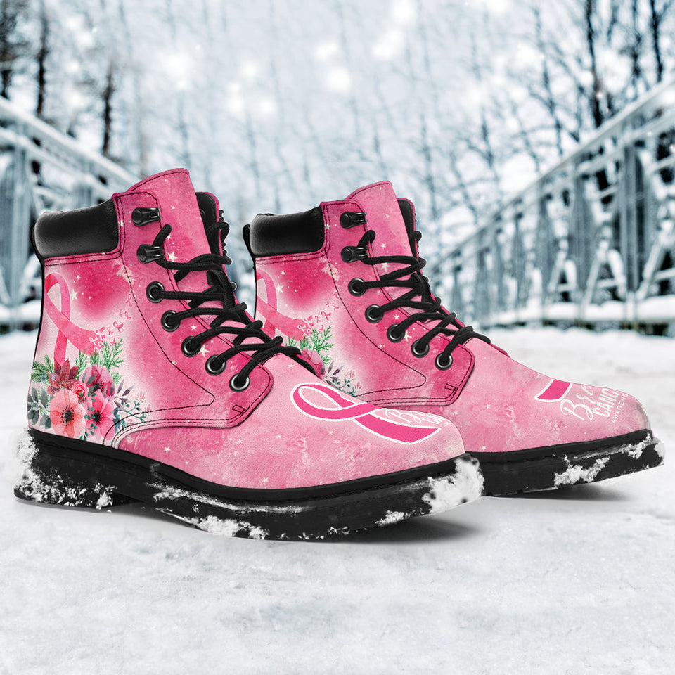 Sensibilisation au cancer du sein par des fleurs Bottes toutes saisons 0622