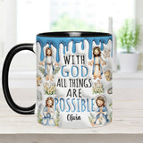 With God All Things Are Possible - Personalized Christian Accent Mug