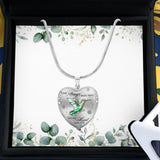 Tes ailes étaient prêtes, mais mon cœur ne l'était pas - Collier pendentif cœur commémoratif personnalisé