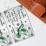 Your Wings Were Ready But My Heart Was Not - Personalized Memorial Wallet Insert Card