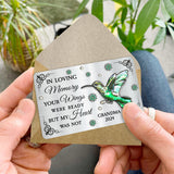 Your Wings Were Ready But My Heart Was Not - Personalized Memorial Wallet Insert Card
