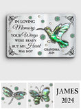 Your Wings Were Ready But My Heart Was Not - Personalized Memorial Wallet Insert Card