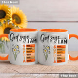 God Says I Am - Personalized Christian Accent Mug