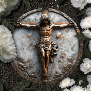 Begins With Christ - Christian Round Shaped Stone