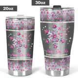Never Give Up Breast Cancer Awareness Tumbler 0622