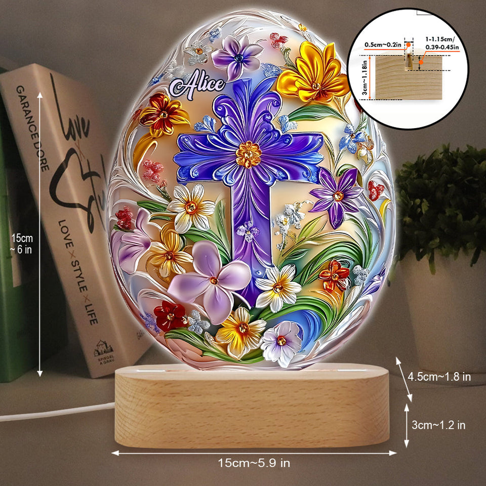 Je crois en toi - Plaque lumineuse personnalisée de forme chrétienne