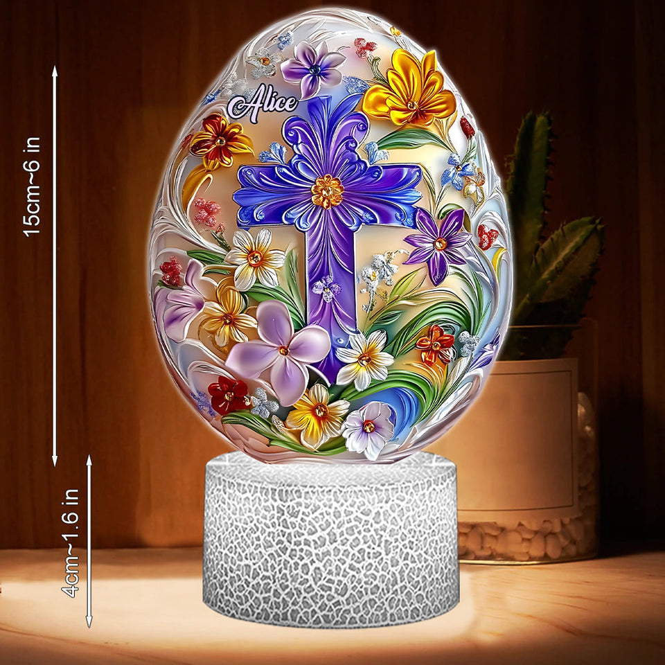 Je crois en toi - Plaque lumineuse personnalisée de forme chrétienne