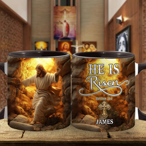 He Is Risen - Personalized Christian Accent Mug