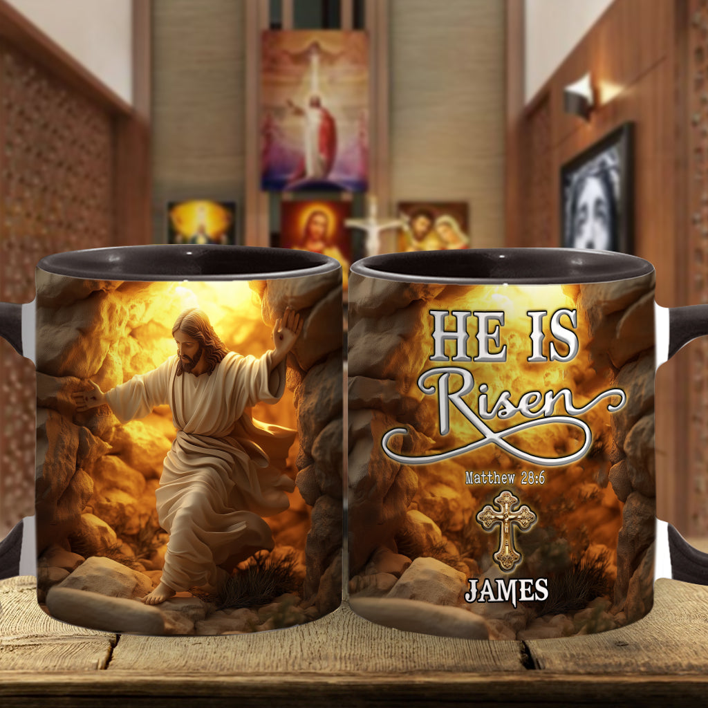 He Is Risen - Personalized Christian Accent Mug