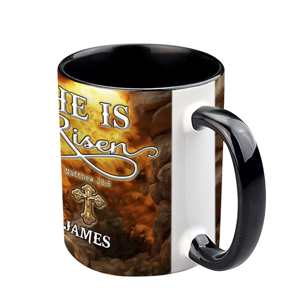 He Is Risen - Personalized Christian Accent Mug