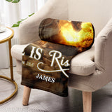 He Is Risen - Personalized Christian Blanket