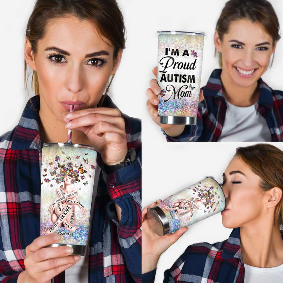 Autism Mom - Personalized Autism Awareness Tumbler