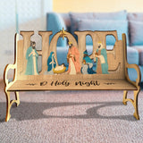 Ô Sainte Nuit - Banc en bois chrétien