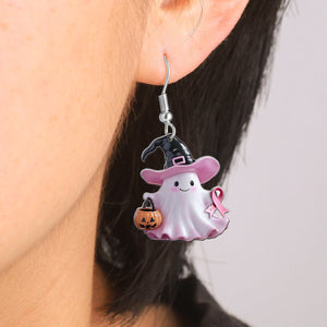 Sensibilisation au cancer du sein - Boucles d'oreilles personnalisées pour la sensibilisation au cancer du sein