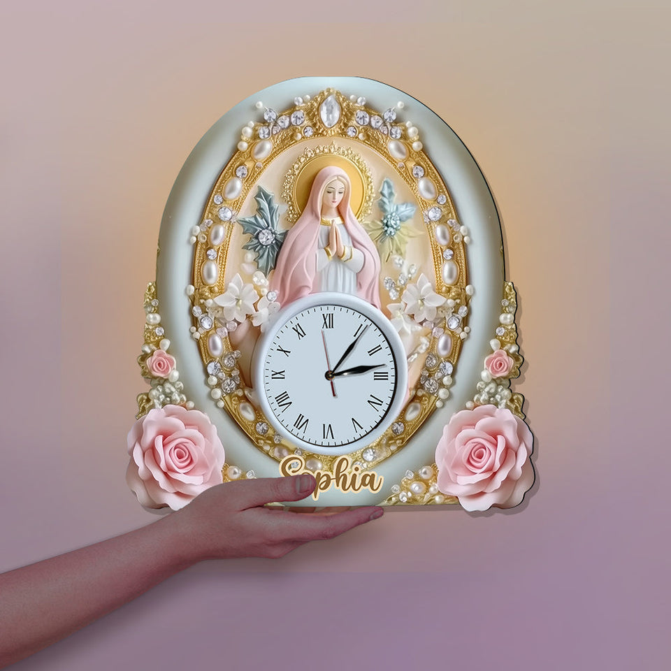 Believer - Personalized Christian LED Light Wall Clock