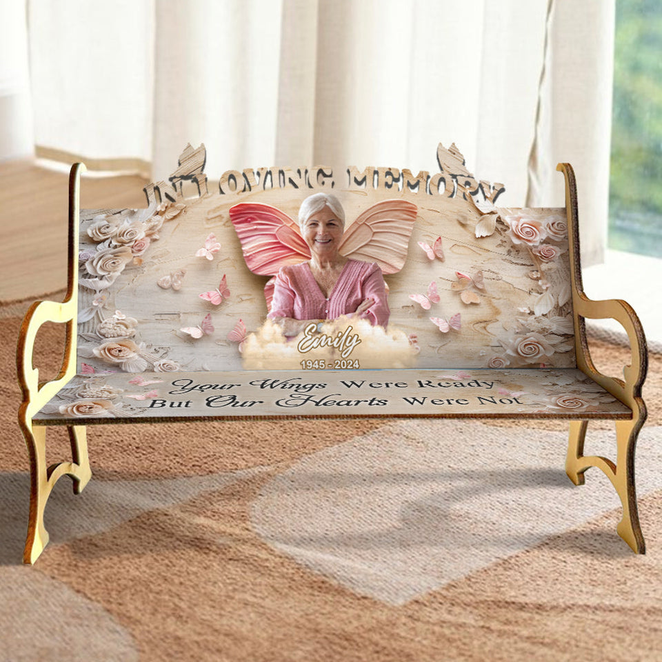 Tes ailes étaient prêtes - Banc commémoratif en bois personnalisé