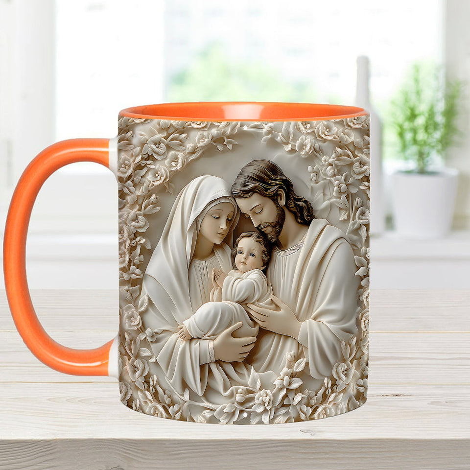 The Holy Family - Personalized Christian Accent Mug