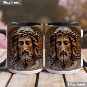 Vintage Jesus Art - Personalized Christian Accent Mug