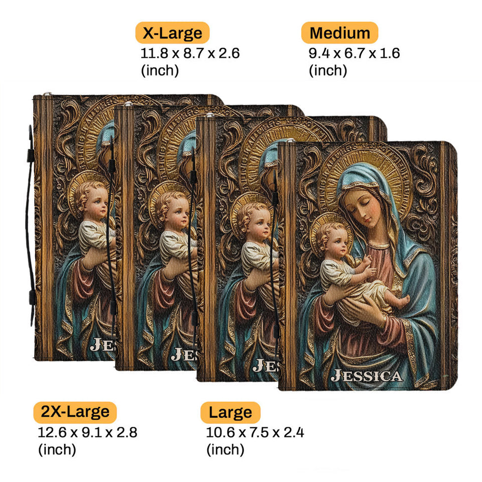 Believer - Personalized Christian Leather Bible Cover Bag