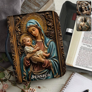 Believer - Personalized Christian Leather Bible Cover Bag