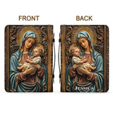 Believer - Personalized Christian Leather Bible Cover Bag