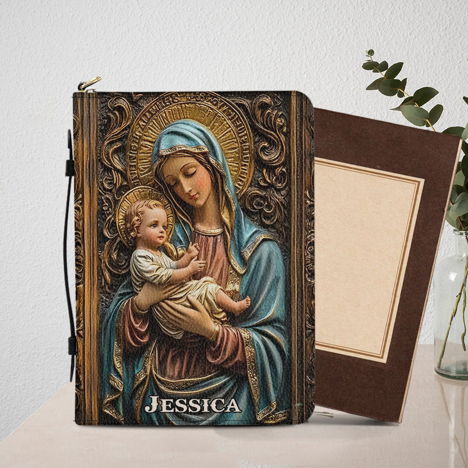 Believer - Personalized Christian Leather Bible Cover Bag