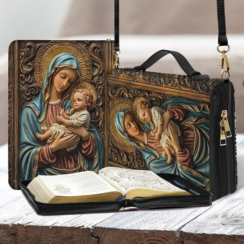 Believer - Personalized Christian Leather Bible Cover Bag