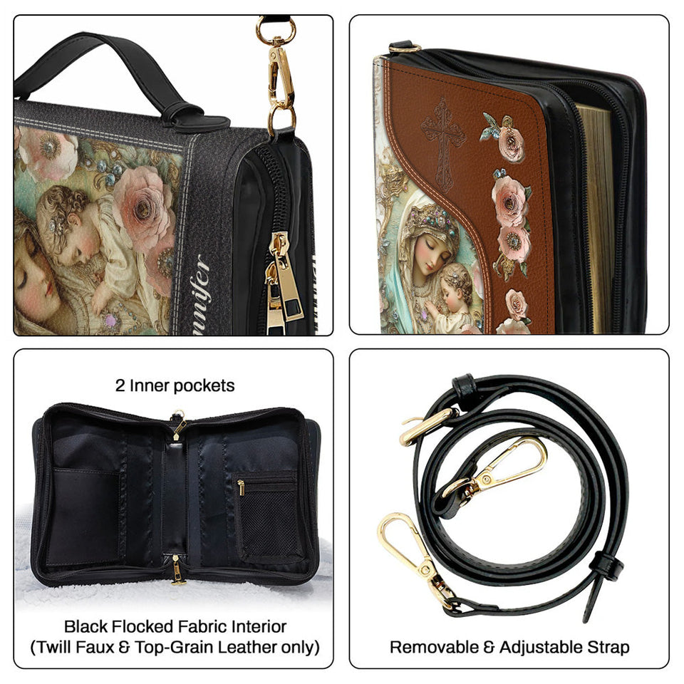 Believer - Personalized Christian Leather Bible Cover Bag