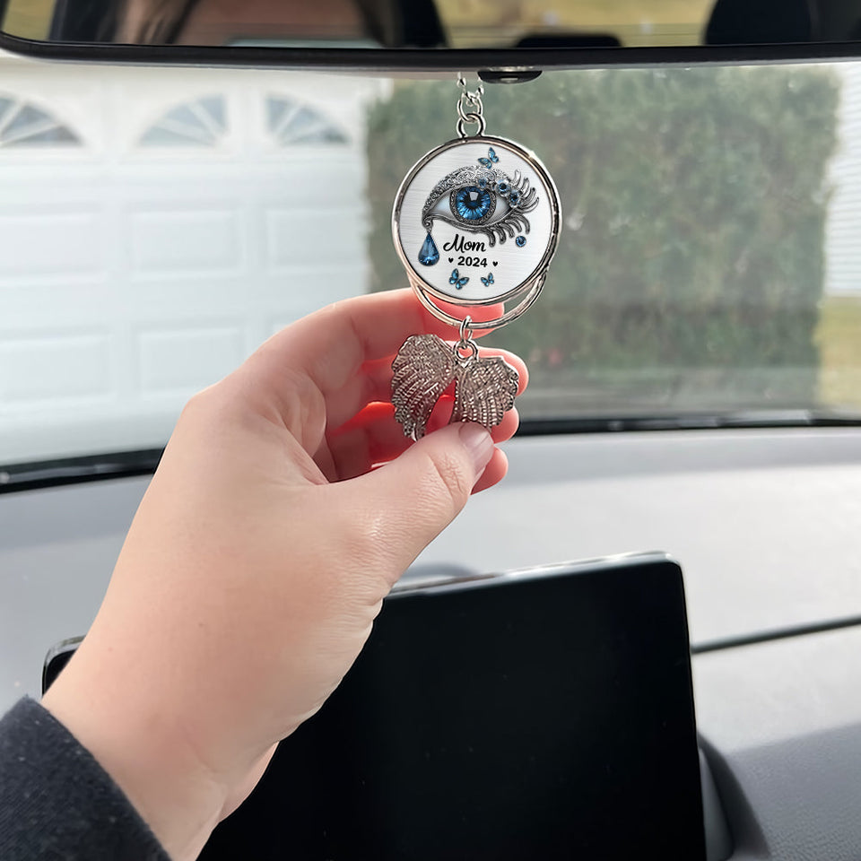 Je cache mes larmes - Ornement commémoratif personnalisé en forme d'ailes