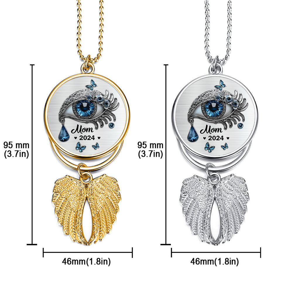 Je cache mes larmes - Ornement commémoratif personnalisé en forme d'ailes