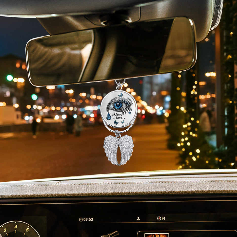 Je cache mes larmes - Ornement commémoratif personnalisé en forme d'ailes