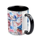 Believe Pink And Blue Butterflies - Personalized Christian Accent Mug