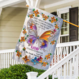 The Word Of Our God Stands Forever Flower - Personalized Christian House Flag