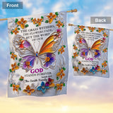 The Word Of Our God Stands Forever Flower - Personalized Christian House Flag