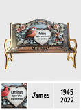 Cardinals Appears When Angel Are Near - Personalized Memorial Wooden Bench