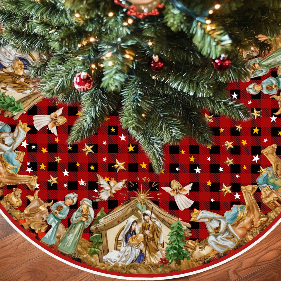 Joyeux Noël - Jupe de sapin chrétienne