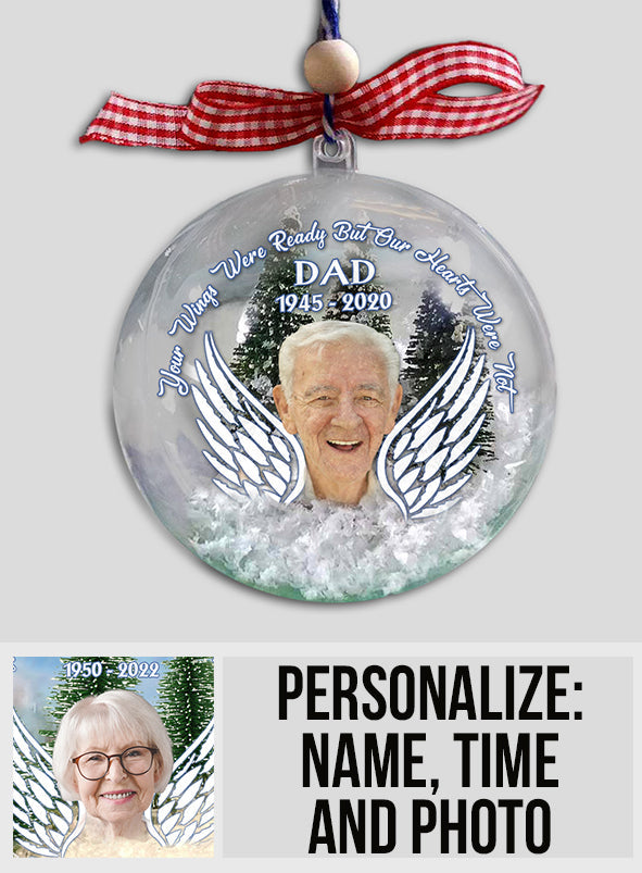 Tes ailes étaient prêtes - Cadeau commémoratif en cas de décès - Boule à neige personnalisée