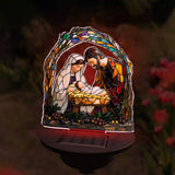 Le jour de sa naissance - Lampe solaire de jardin chrétienne